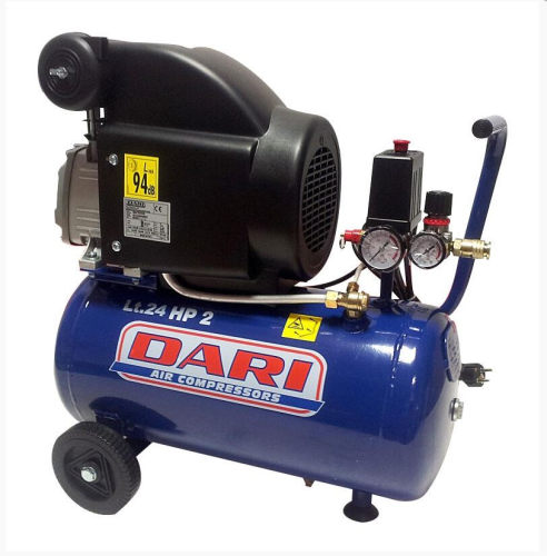 COMPRESSORE 50 l DARI 2 hp LUBRIFICATO SMART50/210 PRESSIONE 8 bar ARIA  ASPIRATA 210 l/min